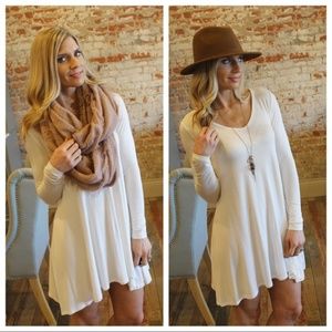 Infinity Raine White Long Sleeve Dress